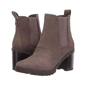 UGG Hazel Mole Suede Chelsea Boot Waterproof Block Heel Lug Sole US 10